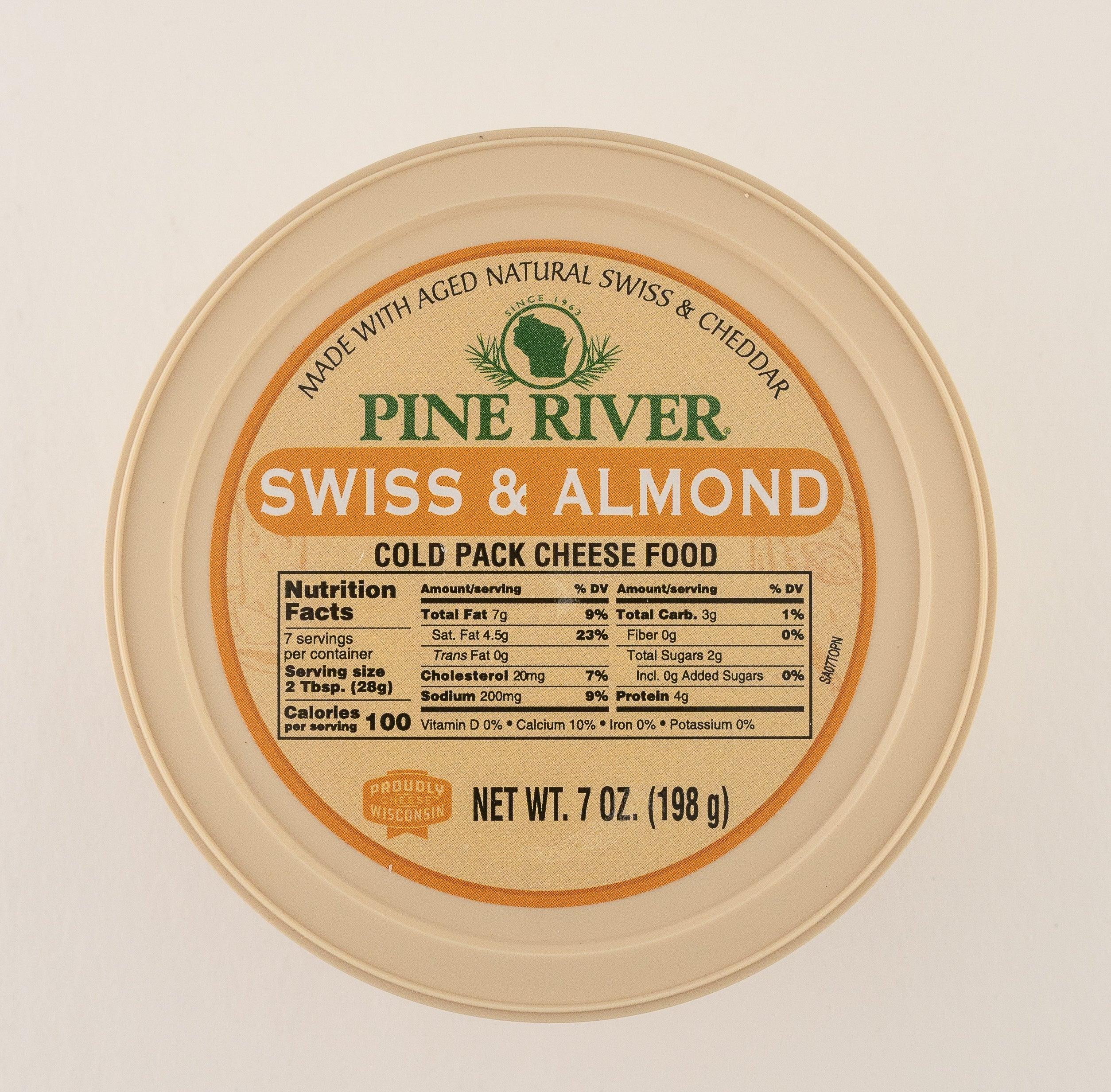 Pine River Swiss Almond Cold Pack Cheese Spread 7 oz.