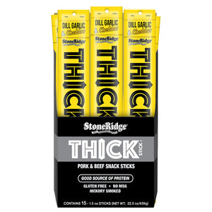 Dill Garlic & Cheddar Thick Stick 1.5 oz (15 Pack)
