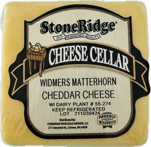Widmers Matterhorn Cheddar  with clear background.