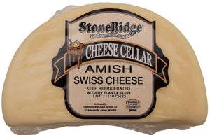 Amish Swiss Cheese  - 8 Ounce Package with clear background.