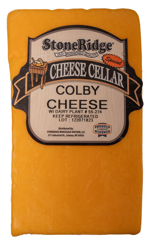 Colby Cheese 2 pound package with clear background.