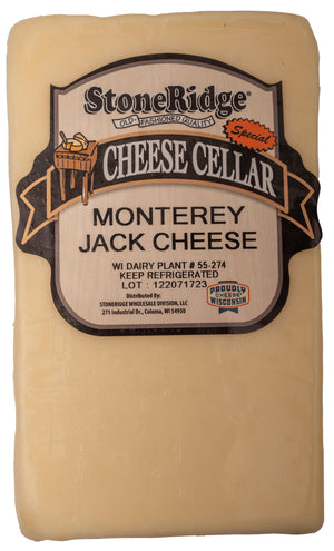 Monterey Jack Cheese, 2 pound package with clear background.