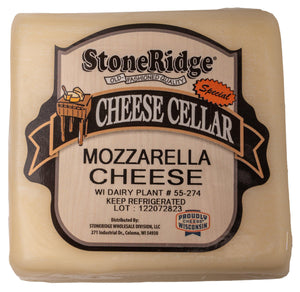 Mozzarella Cheese 2 pound package with clear background.