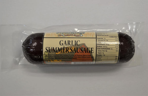 Garlic Summer Sausage - 12 Oz. - StoneRidge Meats