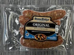Original Bratwurst  - 16 Ounce Package (4 count) with a gray background.