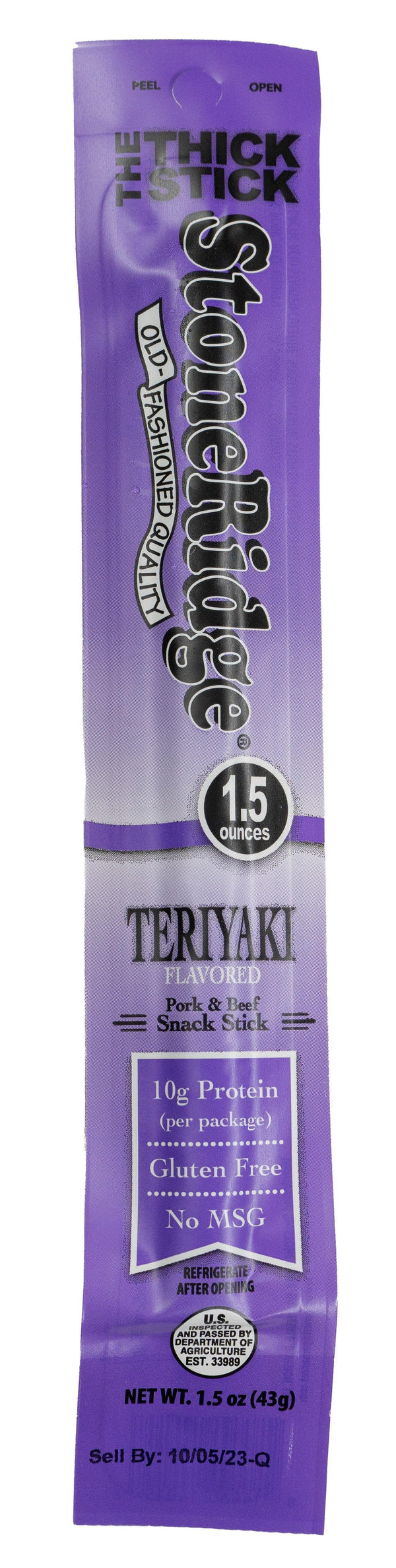 Teriyaki Thick Stick 1.5 oz (15 Pack) - StoneRidge Meats
