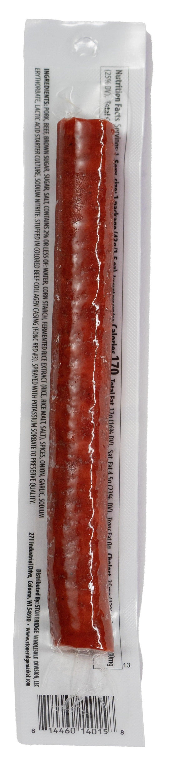 Teriyaki Thick Stick 1.5 ounces from the 15 pack with clear background.