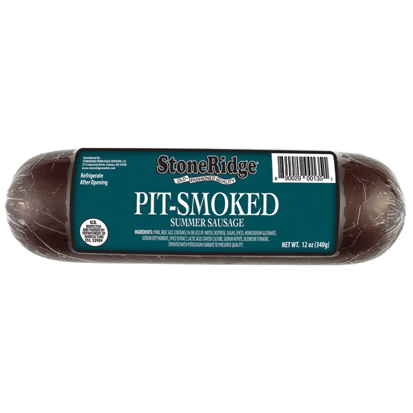 Pit Smoked Original Summer Sausage - 12 Ounce Package