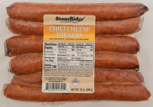 Chili Cheese Wieners 12 oz. (6 ct.) - StoneRidge Meats