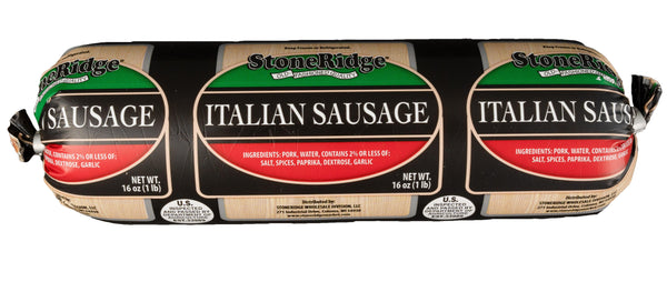 Italian Pork Sausage  - 16 ounce Package with clear background.