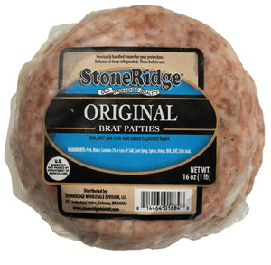 Original Brawurst Patties 16 oz. Pkg. (4 ct.) - StoneRidge Meats
