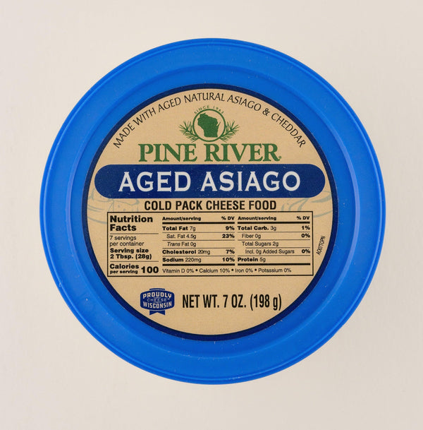 Pine River Aged Asiago Cold Pack Cheese Spread 8 oz. - StoneRidge Meats