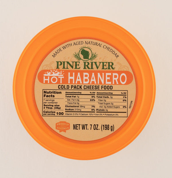 Pine River Hot Habanero Cold Pack Cheese Spread 7 oz. - StoneRidge Meats