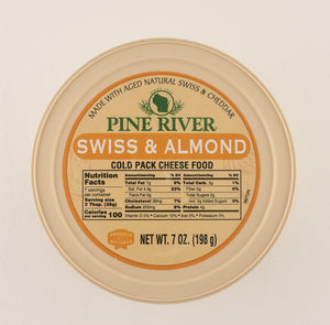 Pine River Swiss Almond Cold Pack Cheese Spread 7 oz. - StoneRidge Meats