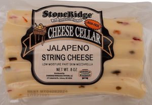 Jalapeno String Cheese 8 oz Pkg - StoneRidge Meats