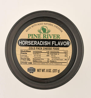Pine River Horseradish Cold Pack Cheese Spread 8 oz. - StoneRidge Meats