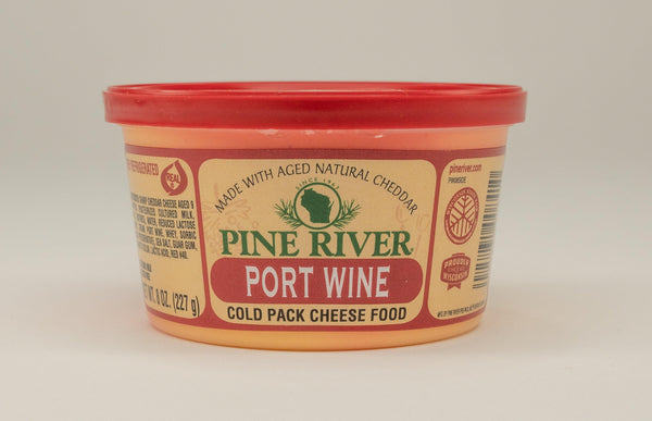 Pine River Port Wine Cold Pack Cheese Spread 8 oz. - StoneRidge Meats