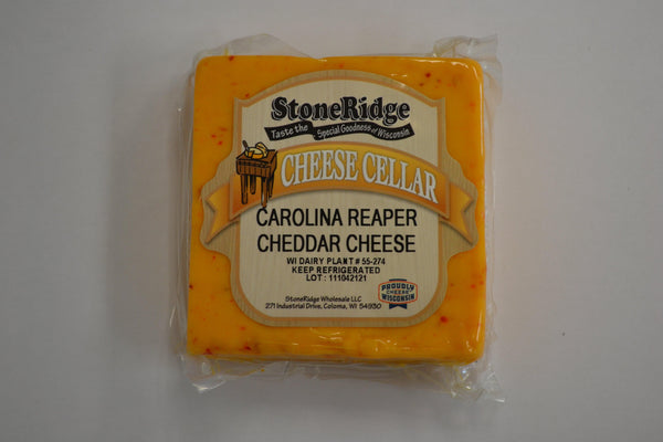Carolina Reaper Cheddar Cheese 8-9 oz Piece - StoneRidge Meats
