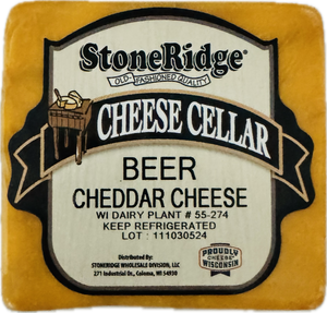 Beer Cheddar cheese with clear background