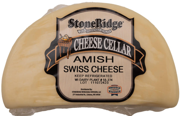 Amish Swiss Cheese 8-9 oz. Piece - StoneRidge Meats
