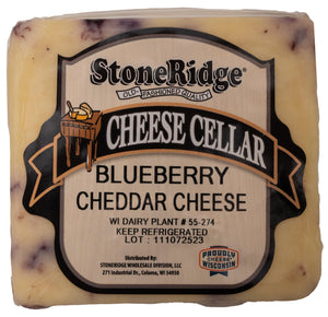 Blueberry Cheddar Cheese 8-9 oz.Piece - StoneRidge Meats