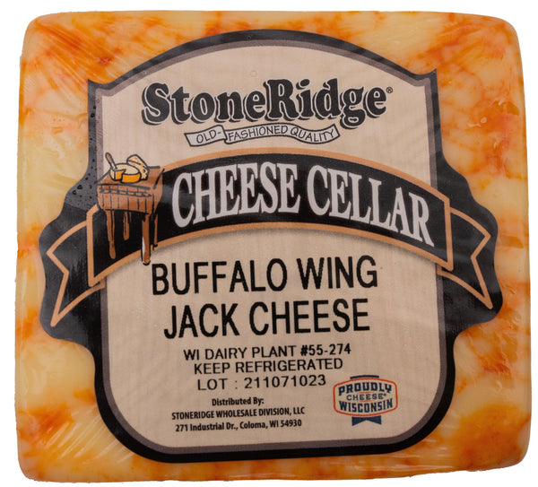 Buffalo Wing Monterey Jack Cheese 8-9 oz. Piece - StoneRidge Meats