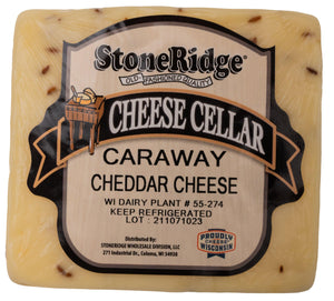 Caraway Cheddar Cheese 8-9 oz. Piece - StoneRidge Meats