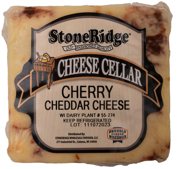Cherry Cheddar Cheese 8-9 oz. Piece - StoneRidge Meats