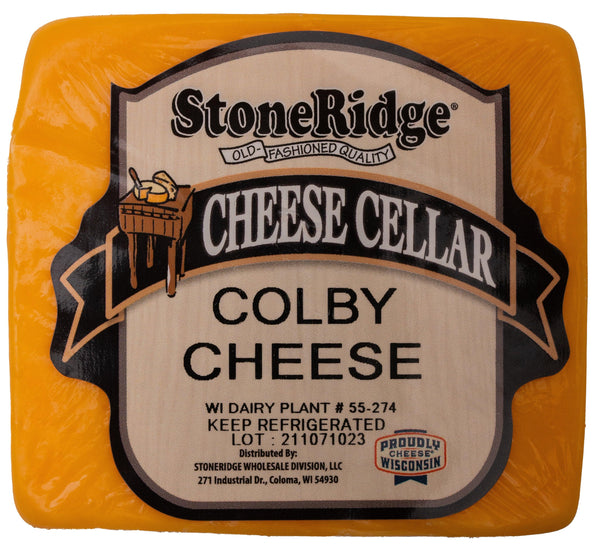 Colby Cheese 8-9 oz. Piece - StoneRidge Meats