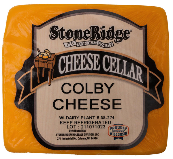 Colby Cheese 8-9 oz. Piece - StoneRidge Meats