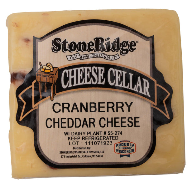 Cranberry Cheddar Cheese 8-9 oz. - StoneRidge Meats