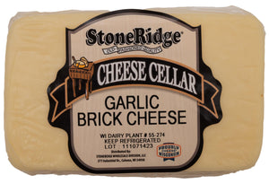Garlic Brick Cheese 8-9 Oz. Piece - StoneRidge Meats