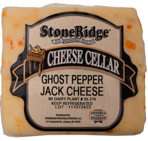 Ghost Pepper Monterey Jack Cheese 8-9 oz Piece - StoneRidge Meats