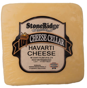 Plain Havarti Cheese 8-9 oz. Piece - StoneRidge Meats
