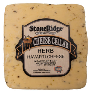 Havarti Cheese with Herbs 8-9 oz. Piece - StoneRidge Meats