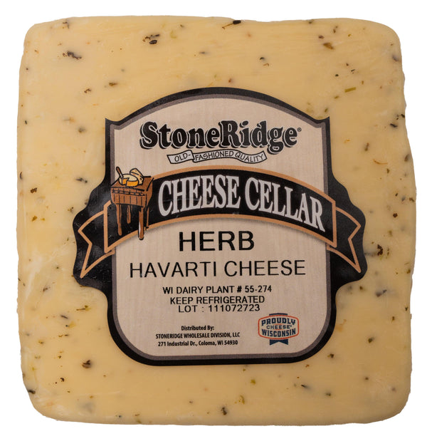 Havarti Cheese with Herbs 8-9 oz. Piece - StoneRidge Meats