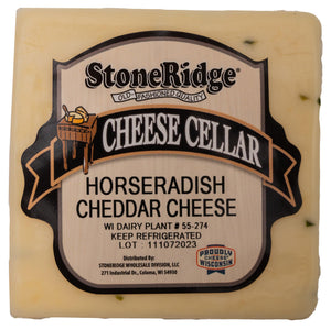 Horseradish Cheddar Cheese 8-9 oz. Piece - StoneRidge Meats