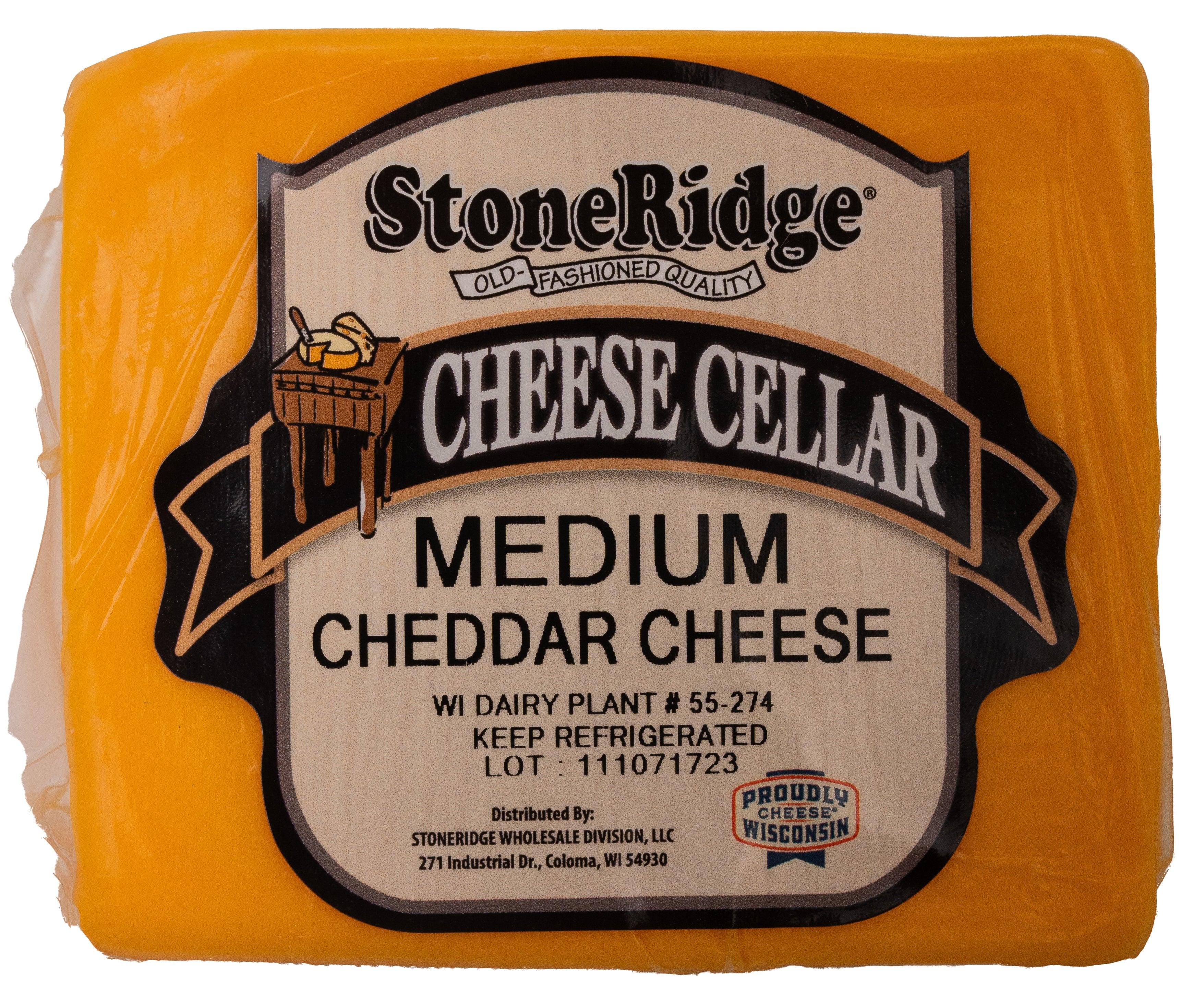 Medium Cheddar Cheese StoneRidge Meats & Cheeses