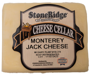 Monterey Jack Cheese 8-9 oz. Piece - StoneRidge Meats