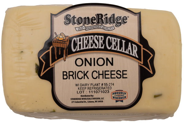 Onion Brick Cheese 8-9 oz. Piece - StoneRidge Meats