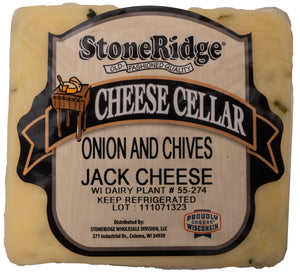 Onion And Chives Jack Cheese 8-9 oz. Piece - StoneRidge Meats