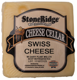 Swiss Cheese 8-9 oz. Piece - StoneRidge Meats