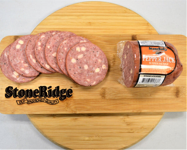 Pepper Jack Slicing Summer Sausage - 15 Oz. - StoneRidge Meats