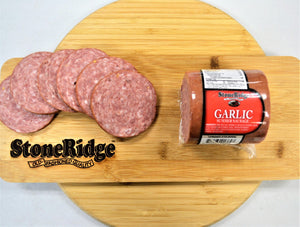 Garlic Slicing Summer Sausage - 15 Oz. - StoneRidge Meats