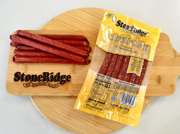 Cheddar Meat Sticks (7 oz/sticks) - StoneRidge Meats