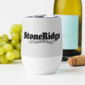 Wine tumbler with StoneRidge logo